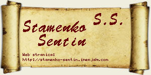 Stamenko Sentin vizit kartica